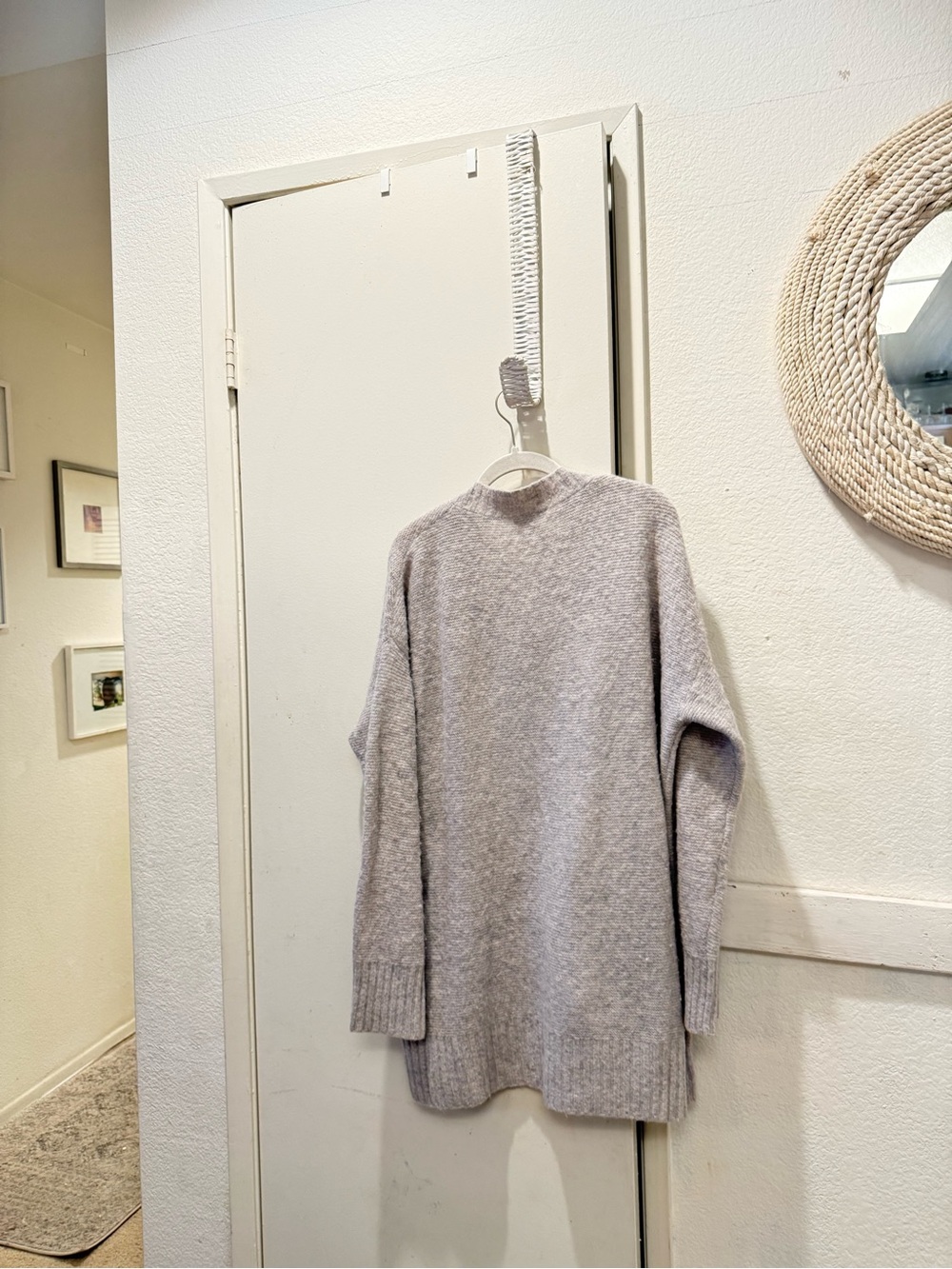 Nordstrom Signature cozy Oversized Sweater Dress - Light Gray cashmere alpaca L
